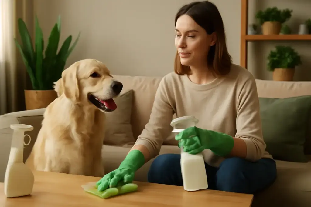 Routine di pulizia green per chi ha animali: sicurezza per loro, serenità per te