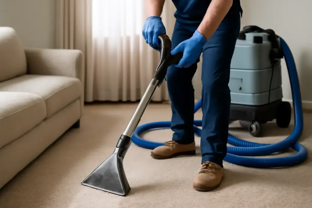 Pulizia professionale di moquette e tappeti: la tecnica invisibile che elimina acari e residui