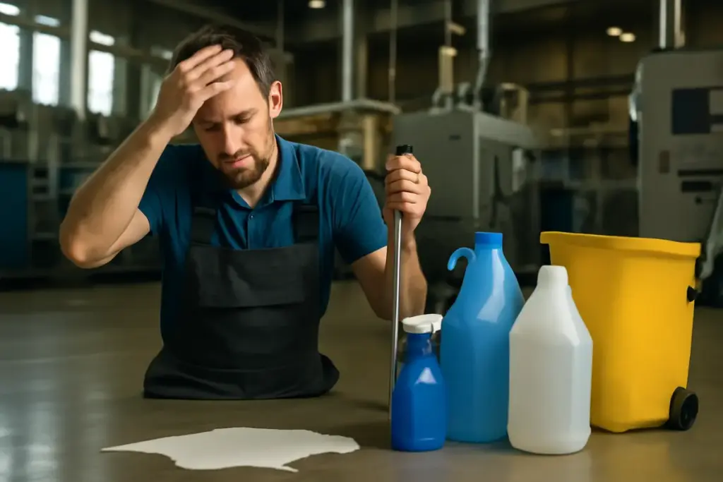 Errata scelta dei prodotti per la pulizia industriale: come evitarla migliora l’efficacia